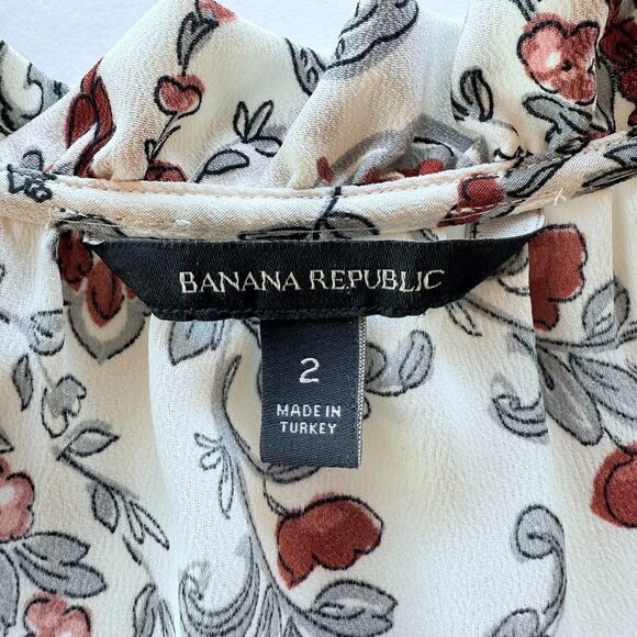 Banana Republic Womens Long Sleeve Voluminous Sleeve Midi Dress in Paisley Print - Picture 7 of 14